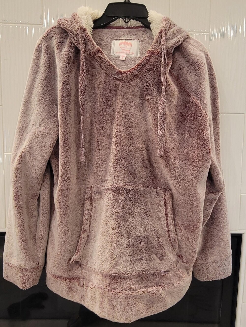 Member’s Mark Cozy Plush Faux Fur Hoodie Pullover Size Large